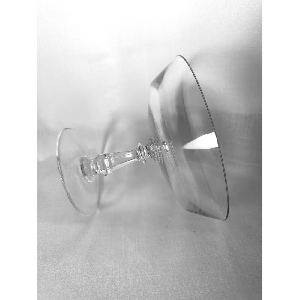 Val St Lambert Handblown Crystal Signed VSL Compote 6 1/4" Pedestal Bowl Dish - Picture 2 of 12